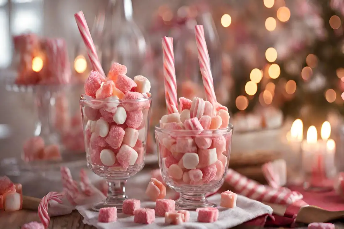 Soft candies in a glass, suitable for braces wearers